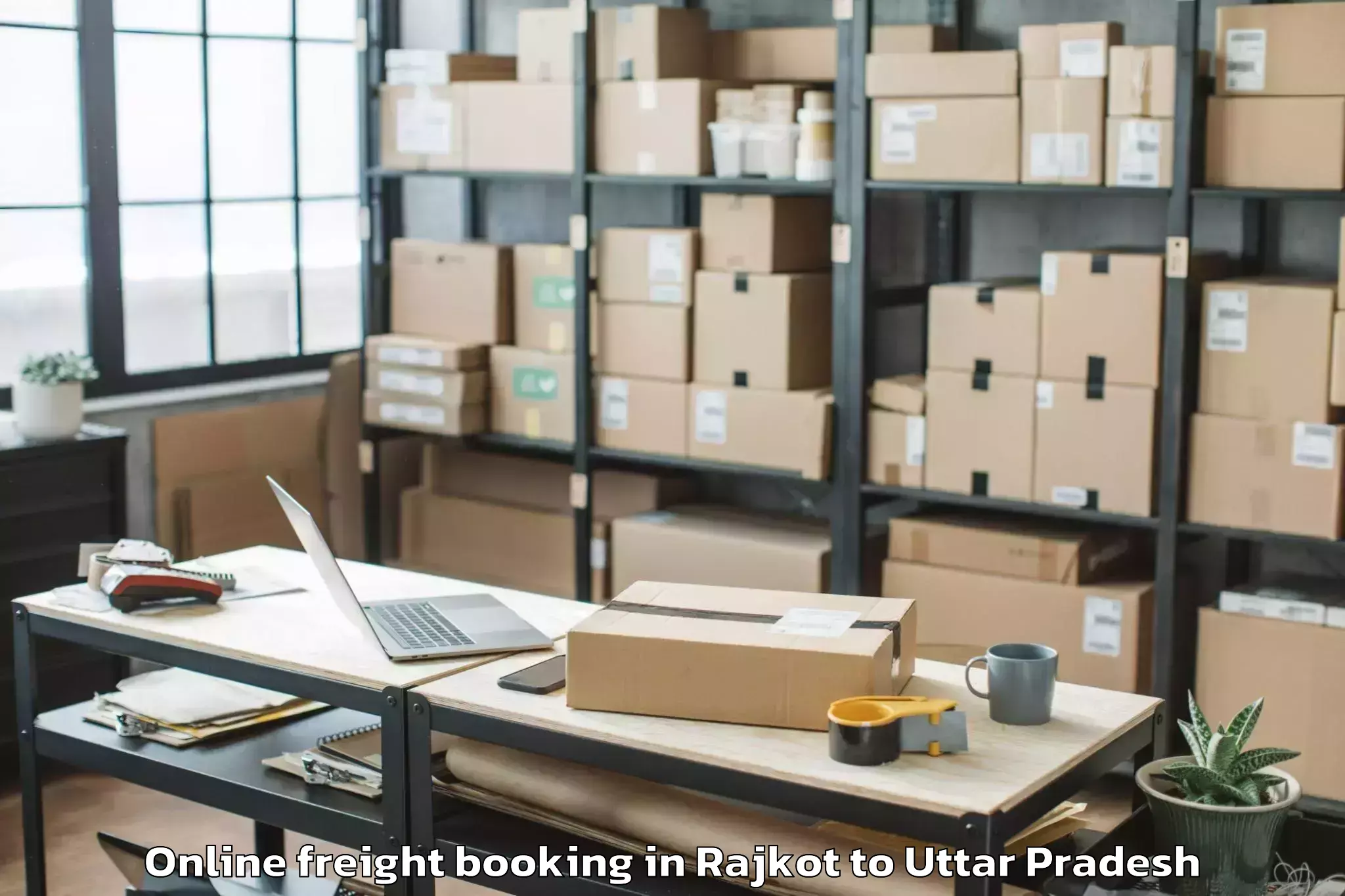 Professional Rajkot to Nichlaul Online Freight Booking